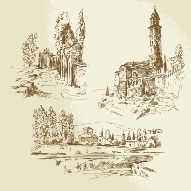 İtalyan kırsal manzara