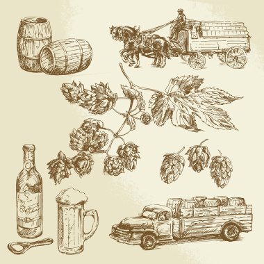 bira - elle çizilmiş koleksiyonu