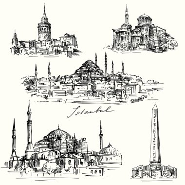 Iistanbul - Hagia Sofia - hand drawn collection
