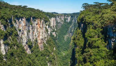 Itaimbezinho Kanyonu 'nun güzel manzarası - Cambara do Sul, Rio grande do Sul, Brezilya