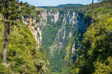 Itaimbezinho Kanyonu 'nun güzel manzarası - Cambara do Sul, Rio grande do Sul, Brezilya