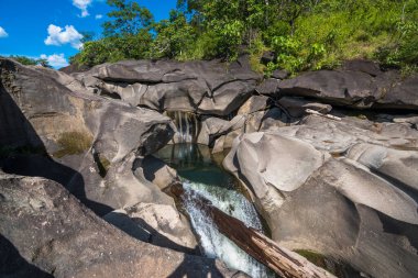 Chapada dos Veadeiros 'taki güzel Vale da Lua (Ay Vadisi) manzarası - Goias, Brezilya