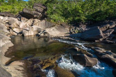 Chapada dos Veadeiros 'taki güzel Vale da Lua (Ay Vadisi) manzarası - Goias, Brezilya