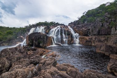 Chapada dos Veadeiros Cariocas Şelalesi (Geyik Masası) - Goias, Brezilya