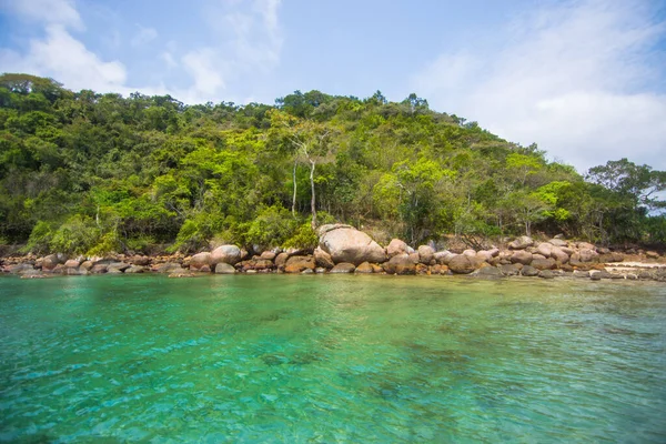 Vista Hermosa Laguna Verde Lagoa Verde Ilha Grande Angra Dos — Foto de Stock