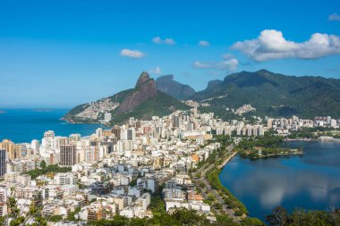 Ipanema ve Leblon mahallelerinin şehri Cantagalo Hill - Rio de Janeiro, Brezilya