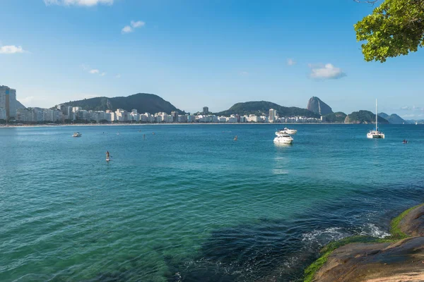 Hermosa Vista Día Playa Copacabana Barrio Fortaleza Copacabana Forte Copacabana —  Fotos de Stock