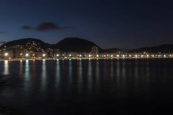 Bela Vista Noturna Costa Copacabana Partir Fortaleza Copacabana Forte Copacabana — Fotografia de Stock