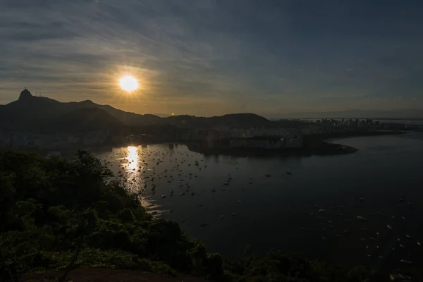Rio Janeiro Brasile Aprile 2019 Bella Vista Sul Tramonto Del — Foto Stock
