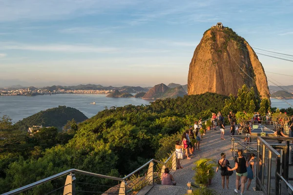 Rio Janeiro Brazylia Kwiecień 2019 Piękny Widok Zachód Słońca Guanabara — Zdjęcie stockowe