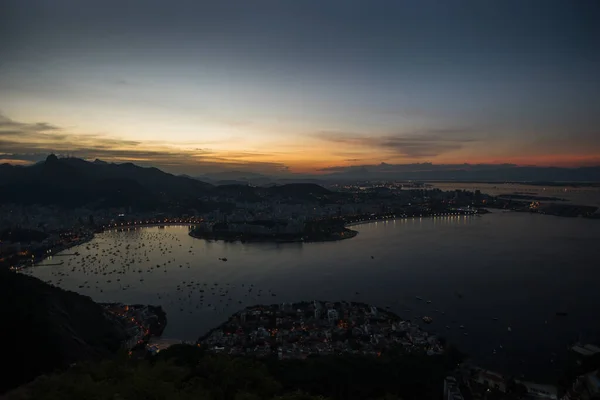 Rio Janeiro Brazil April 2019 Beautiful Sunset View Guanabara Bay — Stock Photo, Image