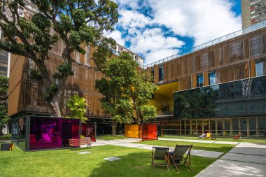 Rio de Janeiro, Brezilya, Aralık 2019 - güzel Firjan Kültür ve Sergi Merkezi manzarası