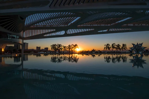 Rio Janeiro Brazilië Mei 2018 Prachtige Zonsondergang Vanaf Museu Amanha — Stockfoto