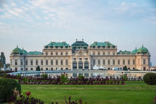 Viena Austria Octubre 2018 Vista Del Palacio Belvedere Durante Puesta — Foto de Stock