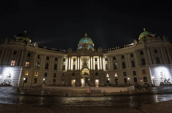 Nachtzicht Hofburg Wenen Oostenrijk — Stockfoto