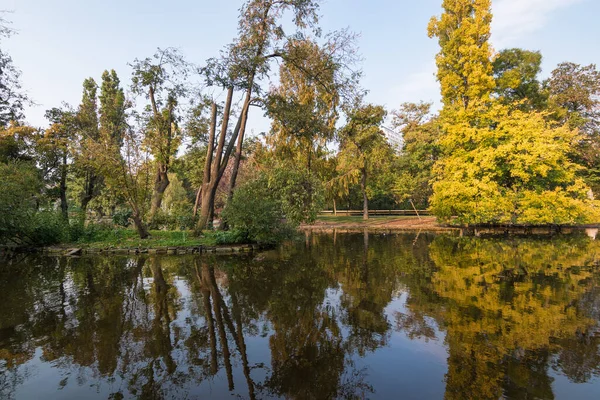 Stadtpark 'ın güzel sabah manzarası Viyana, Avusturya