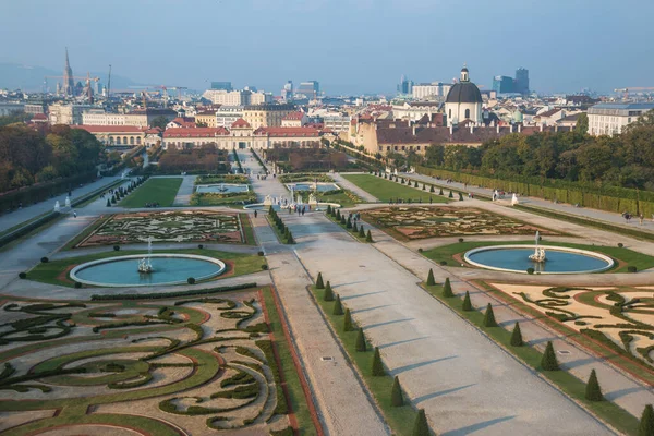 Viena Austria Octubre 2018 Hermosa Vista Los Jardines Del Belvedere — Foto de Stock