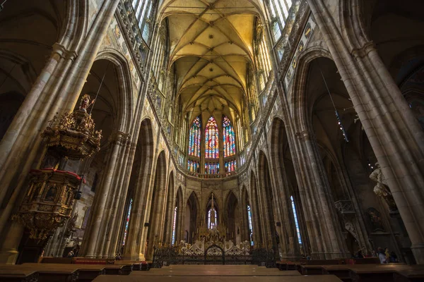 Prague République Tchèque Juin 2019 Vue Intérieure Célèbre Cathédrale Saint — Photo
