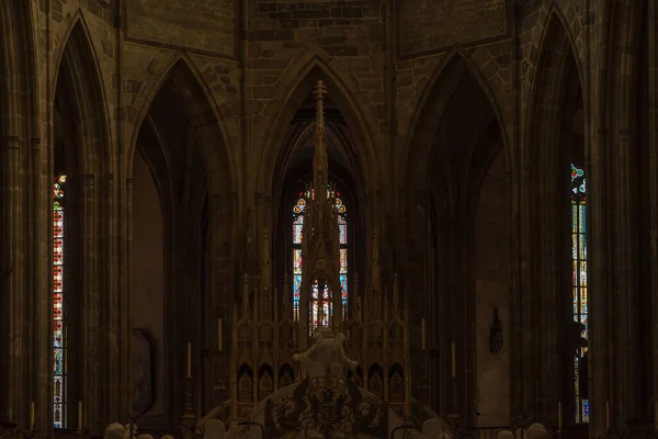 Prague Czech Republic June 2019 View Main Altar Vitus Cathedral — стокове фото