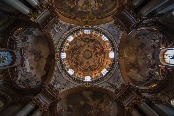 Prague République Tchèque Juin 2019 Vue Sur Magnifique Dôme Église — Photo