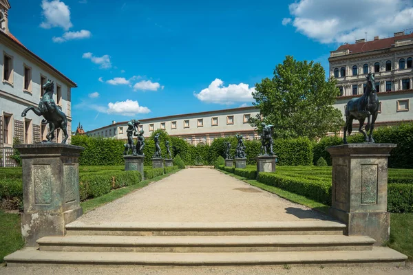 Praga República Checa Junio 2019 Vista Del Hermoso Jardín Wallenstein — Foto de Stock