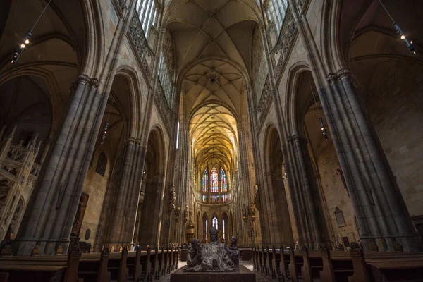 Prague République Tchèque Juin 2019 Vue Intérieure Célèbre Cathédrale Saint — Photo