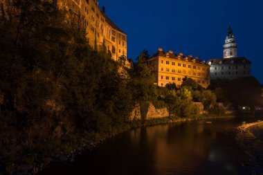 Cesky Krumlov 'un gece görüntüsü - Cesky Krumlov, Çek Cumhuriyeti