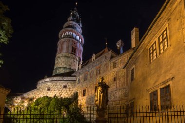 Cesky Krumlov 'un gece görüntüsü - Cesky Krumlov, Çek Cumhuriyeti
