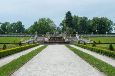 Cesky Krumlov, Çek Cumhuriyeti, Haziran 2019 - Cesky Krumlov Castle Gardens manzarası