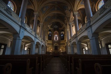 Plzen, Czech Republic, June 2019 - Internal view of the Great Synagogue 