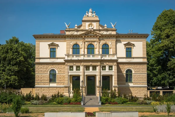 Zewnętrzny Widok Budynek Klubu Gimnastycznego Pilzno Sokol Gymnastics Club Pilzno — Zdjęcie stockowe