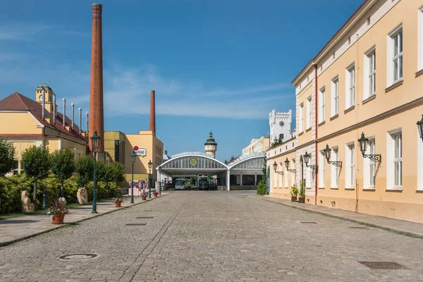 Plzen Çek Cumhuriyeti Haziran 2019 Pilsner Urquell Bira Fabrikasının Dış — Stok fotoğraf