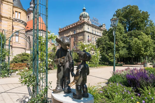 Plzen Czech Republic June 2019 View Famous Statues Spejbl Hurvinek — Foto de Stock