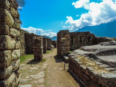 View of some ruins of a temple at Machu Picchu - Machu Picchu, Peru