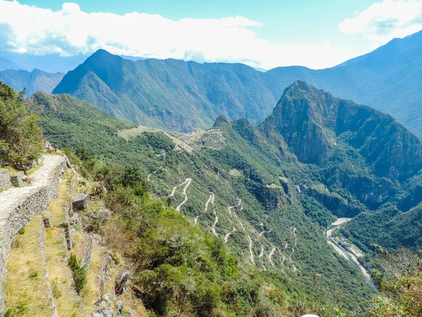 View Machu Picchu Beautiful Site Early Morning Machu Picchu Peru — Stok fotoğraf