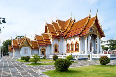Bangkok, Thailand, November 2017 - broad view of Wat Benchamabophit