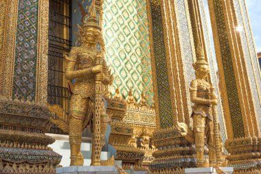 Grand Palace, Bangkok, Thailand, November 2017 - view of Wat  the Temple of the Emerald Buddha