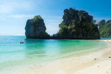 view of a beautiful beach in Hong Island - Ko Hong, Krabi, Thailand