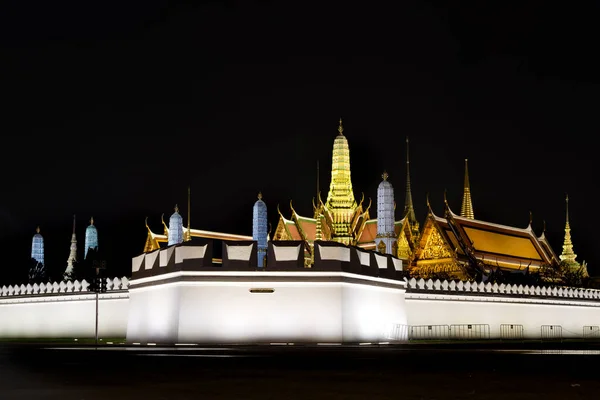 Grand Palace Μπανγκόκ Ταϊλάνδη Νοέμβριος 2017 Νυχτερινή Θέα Του Συγκροτήματος — Φωτογραφία Αρχείου