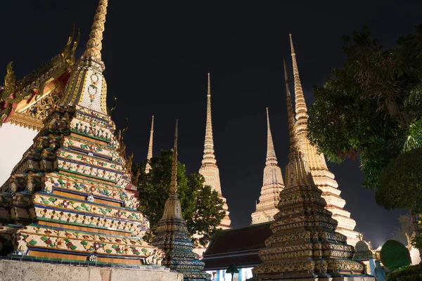 Bangkok Tajlandia Widok Nocny Część Kompleksu Wat Pho — Zdjęcie stockowe