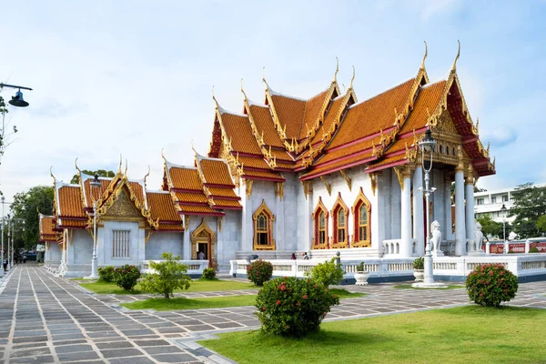 Bangkok, Thailand, November 2017 - broad view of Wat Benchamabophit