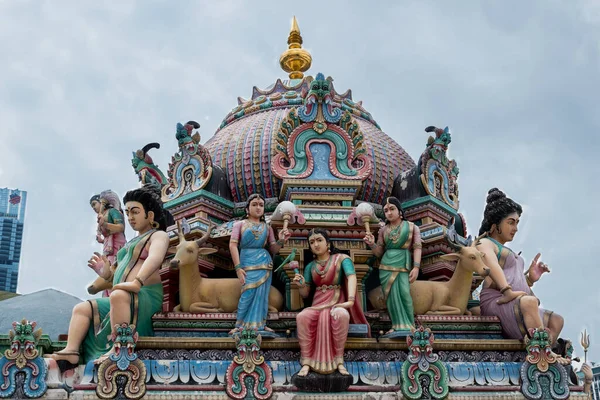 Singapore November 2017 View Some Beautiful Hindu Sculptures Sri Mariamman — Stock Photo, Image