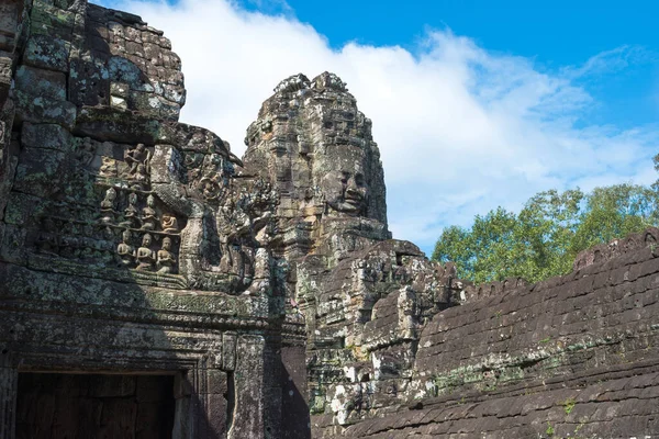 Bayon Temple, Siem Reap, Cambodia, November 2017 - view of some of the innumerous faces in the temple