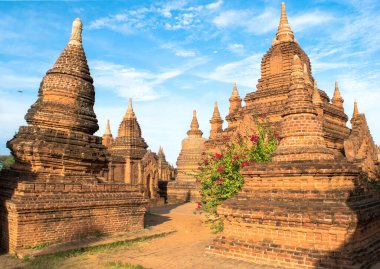 Bagan, Myanmar - view of some well preserved buddhist temples 