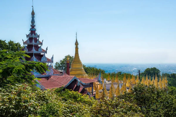 Mandalay Myanmar View Some Temples Mandalay Hill — Fotografia de Stock