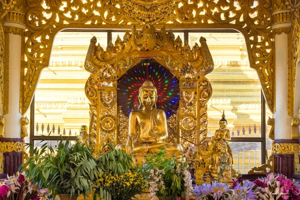 Ein Daw Yar Pagoda Mandalay Myanmar View Buddha Sculpture Altar — Stock Photo, Image
