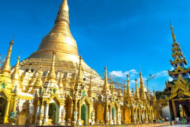 Yangon, Myanmar, November 2017 - view of Shwedagon Pagoda 