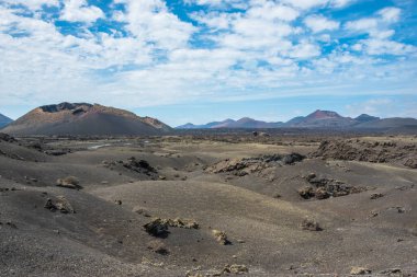View of El Cuervo Volcano -  Lanzarote, Canary Islands, Spain