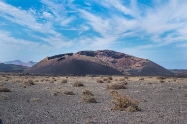 View of El Cuervo Volcano -  Lanzarote, Canary Islands, Spain