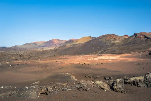 View Timanfaya National Park Lanzarote Canary Islands Spain — Stockfoto